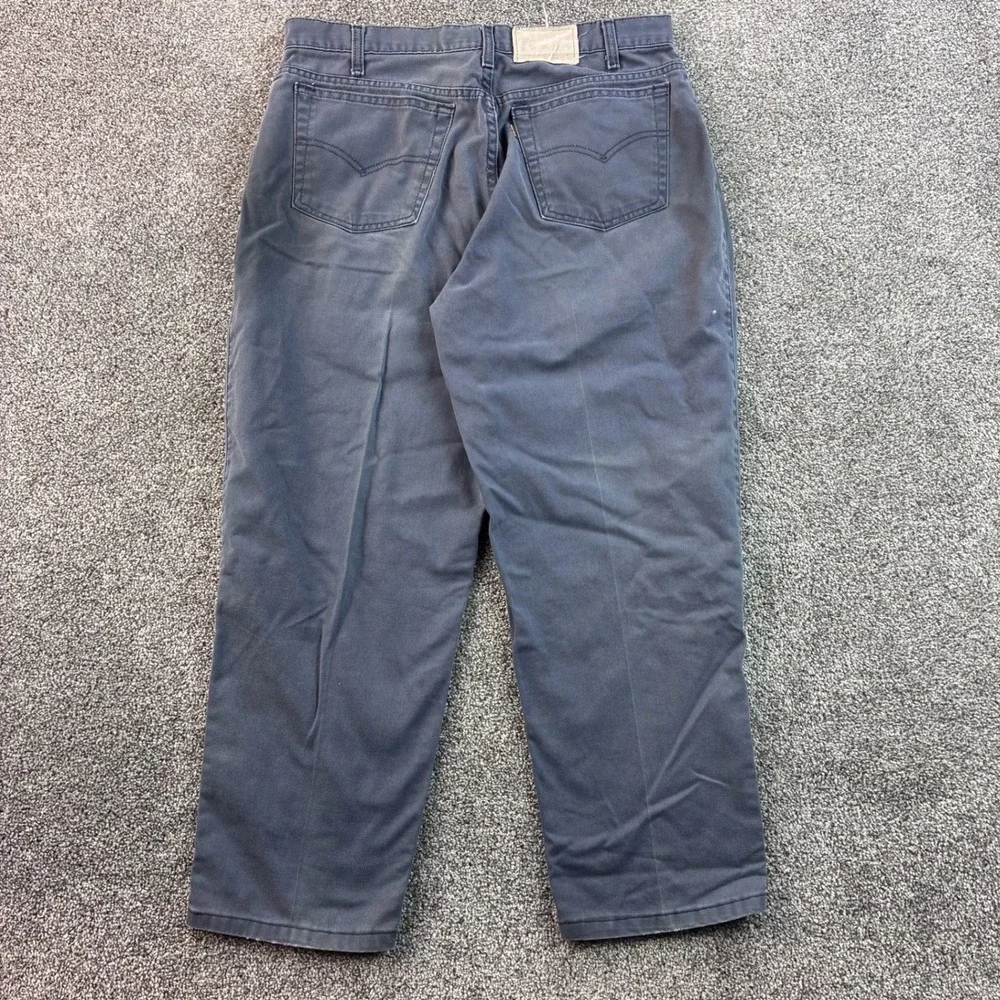 Vintage Levi's 545 Pants Mens 36x30 Gray Cotton Loose Fit Chino